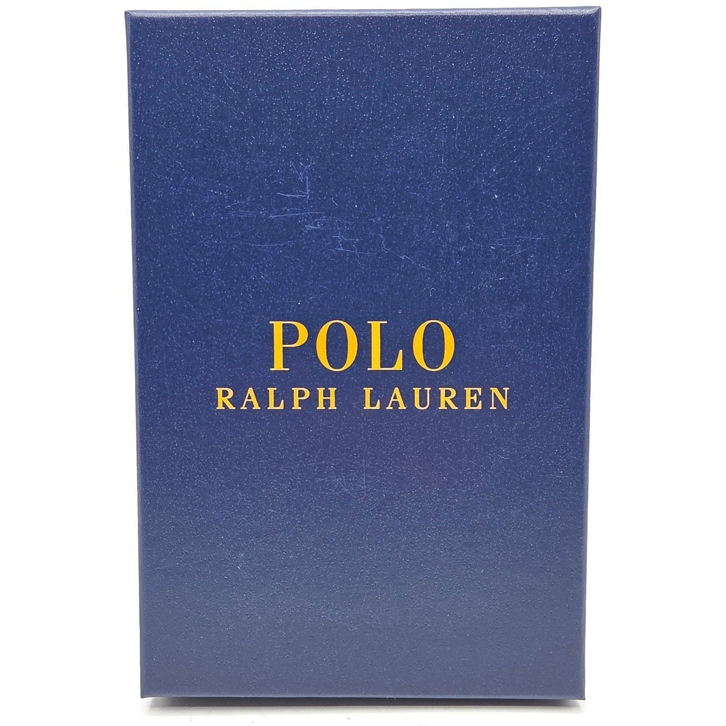 Polo Ralph Lauren Gold Black Leather Tag Double Lion Charm Keychain One Size NWT