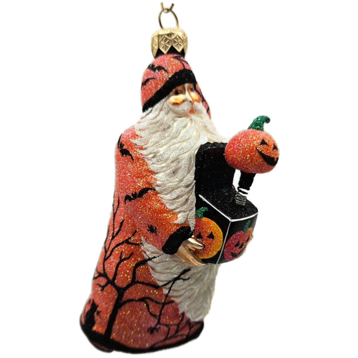 Patricia Breen Jack in the Box Santa Orange With Pumpkin Halloween Ornament NM