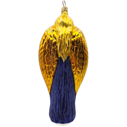 Christopher Radko Choir Angel Blue Gold Christmas Tree Ornament 97-044-0