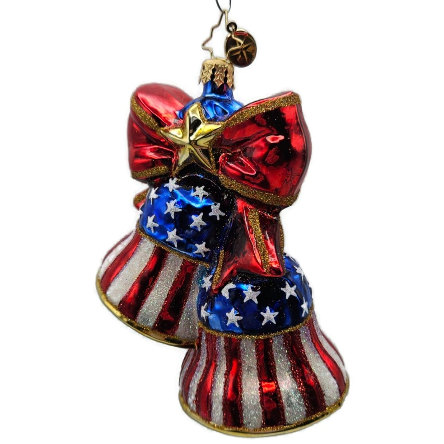 Christopher Radko Let Freedom Ring Patriotic Bells Christmas Ornament 1016083
