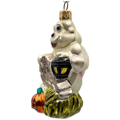 Christopher Radko Fright D Light Ghost Pumpkin Halloween Christmas Tree Ornament