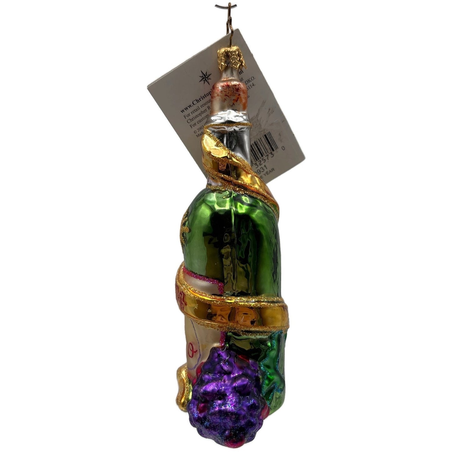 Christopher Radko A Vintage Year 2004 Wine Bottle Christmas Ornament 1010931
