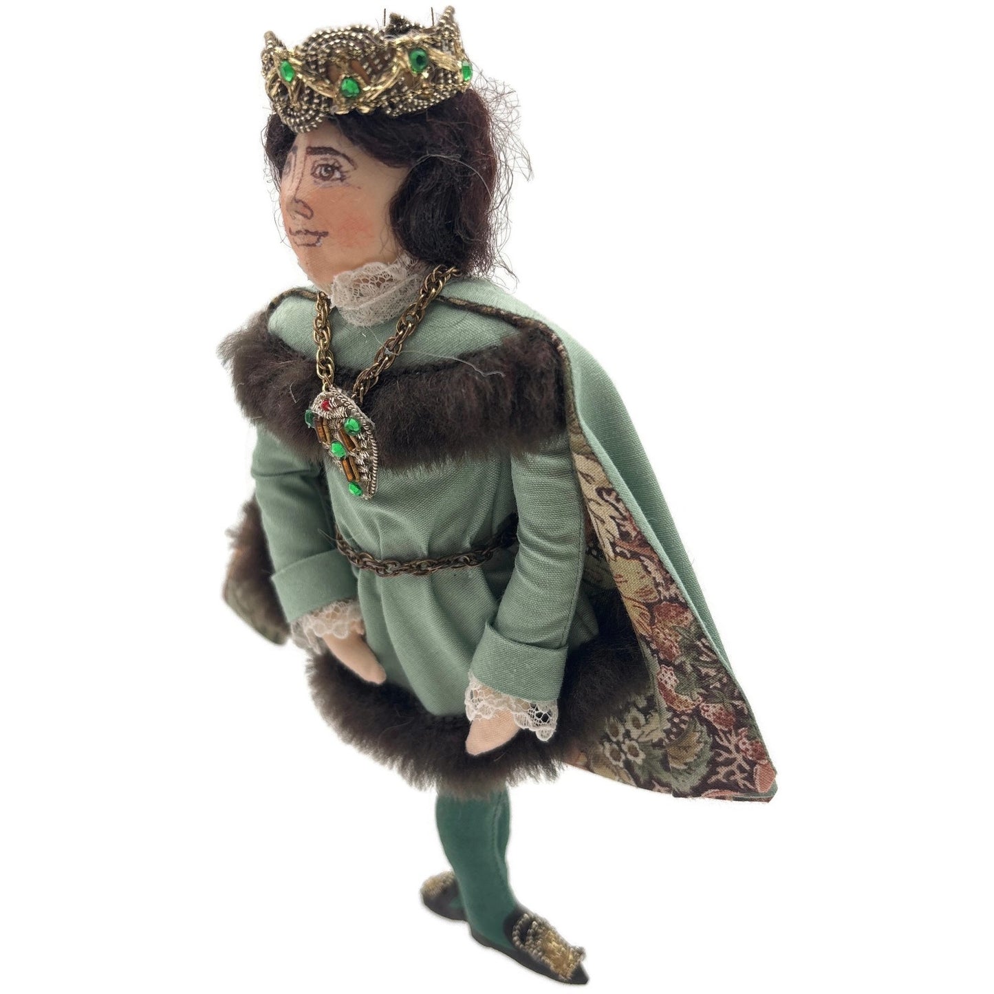 Gladys Boalt Prince Snow White and Seven Dwarfs Fabric Christmas Ornament Signed