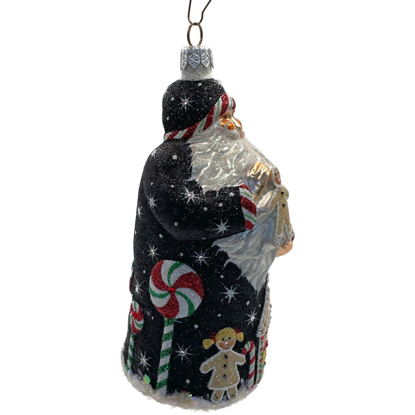 Patricia Breen Ornament Torun Santa Black Candy Canes Gingerbread Christmas Tree