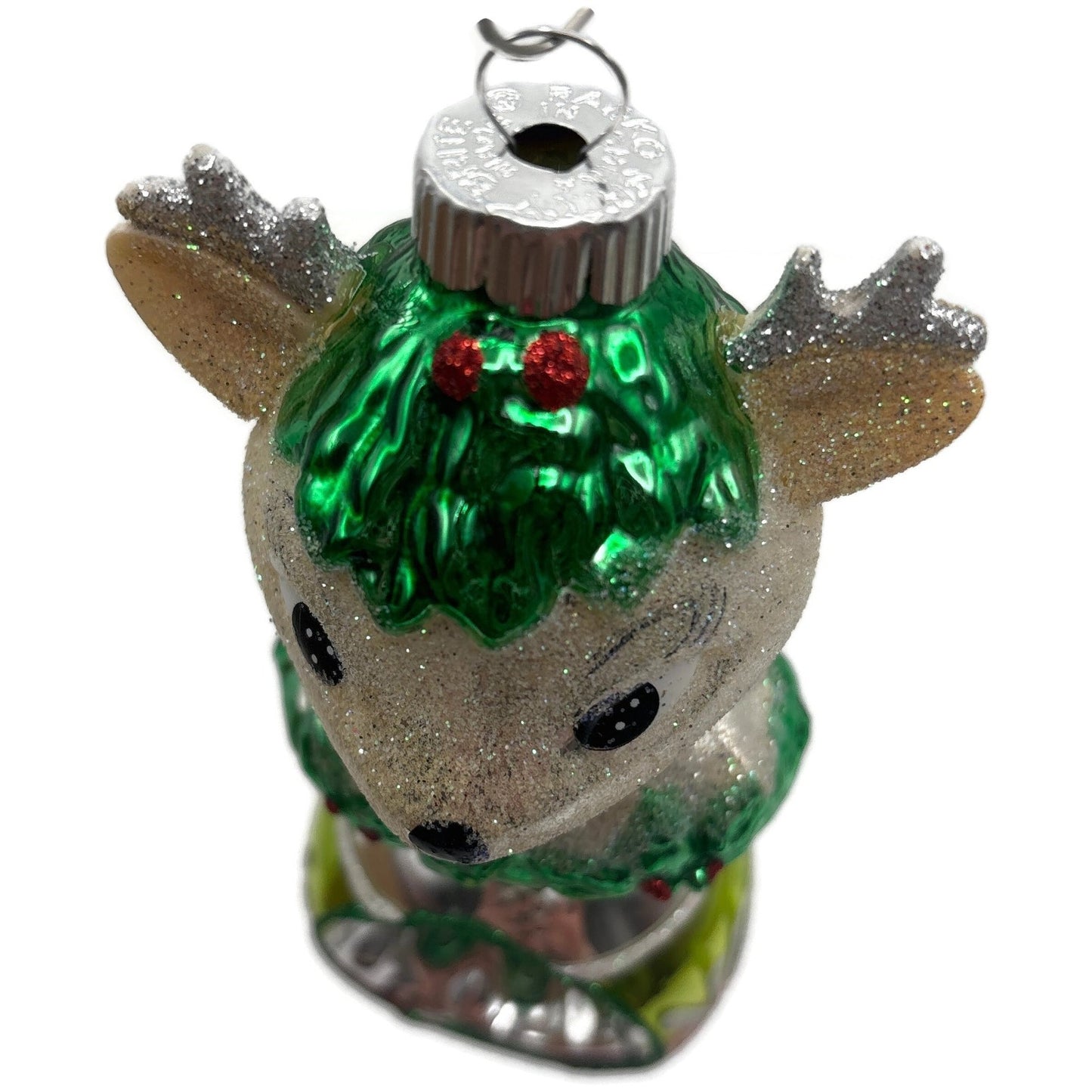 Christopher Radko Shiny Brite Holiday Splendor Santa Deer Christmas Ornament Set