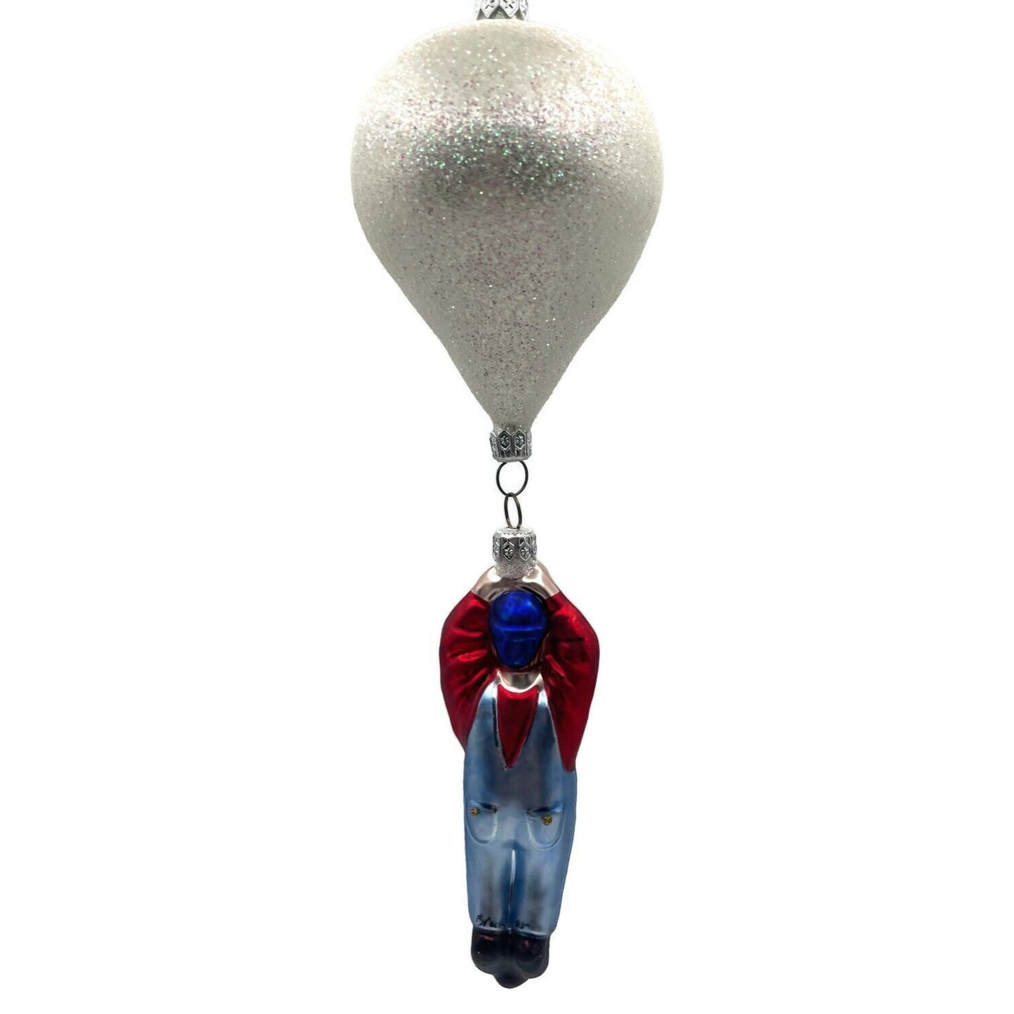 Patricia Breen Balloon Boy Blue Overalls Red Shirt Christmas Tree Ornament