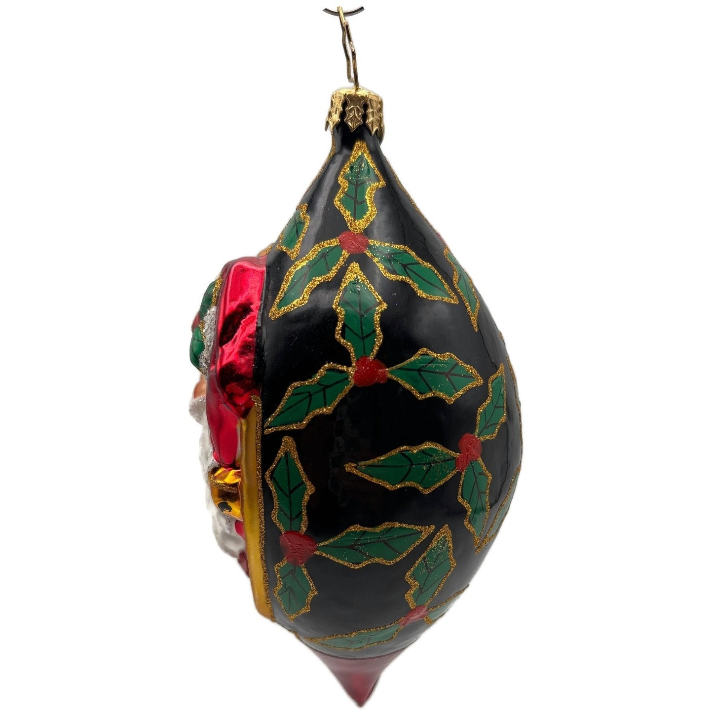 Christopher Radko Holly Jolly Christmas Santa Holiday Drop Ornament 1020956