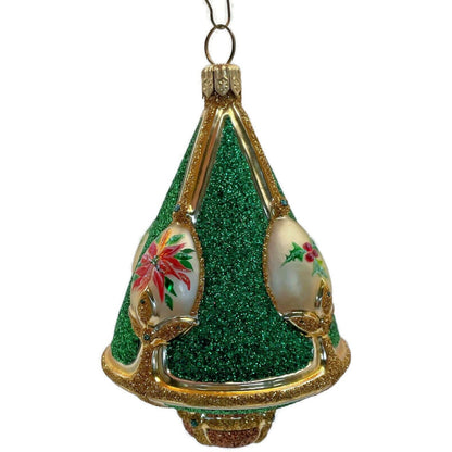 Patricia Breen Ornament Perchins Tree Green Holly Poinsettia Christmas Tree