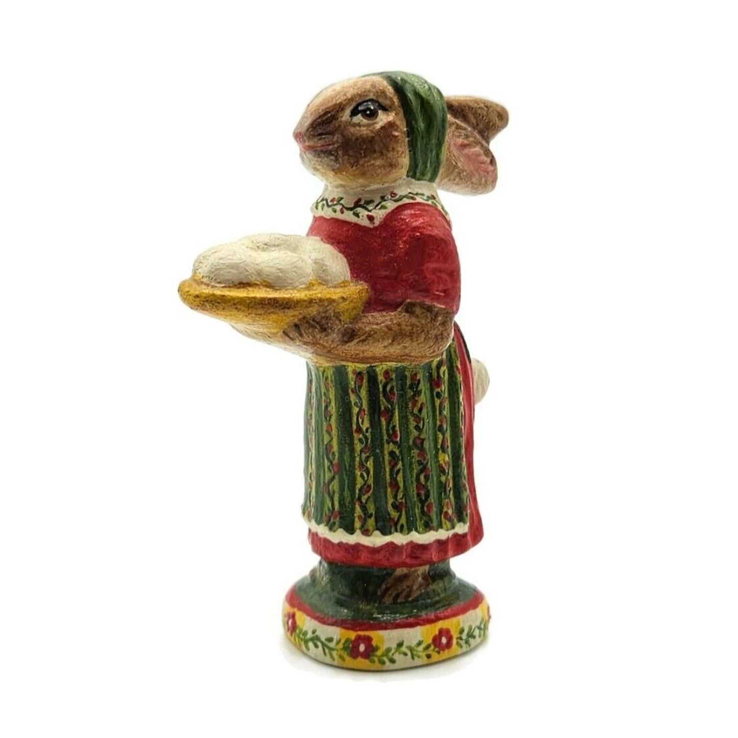 Bittersweet House Mother Rabbit with Eggs Signed Kathryn Campbell Chalkware