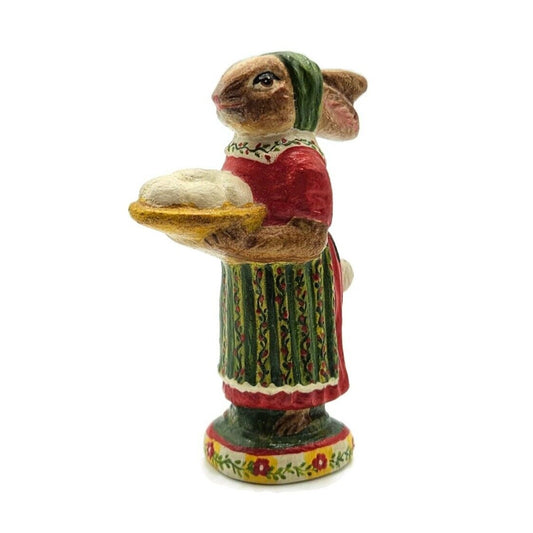 Bittersweet House Mother Rabbit with Eggs Signed Kathryn Campbell Chalkware