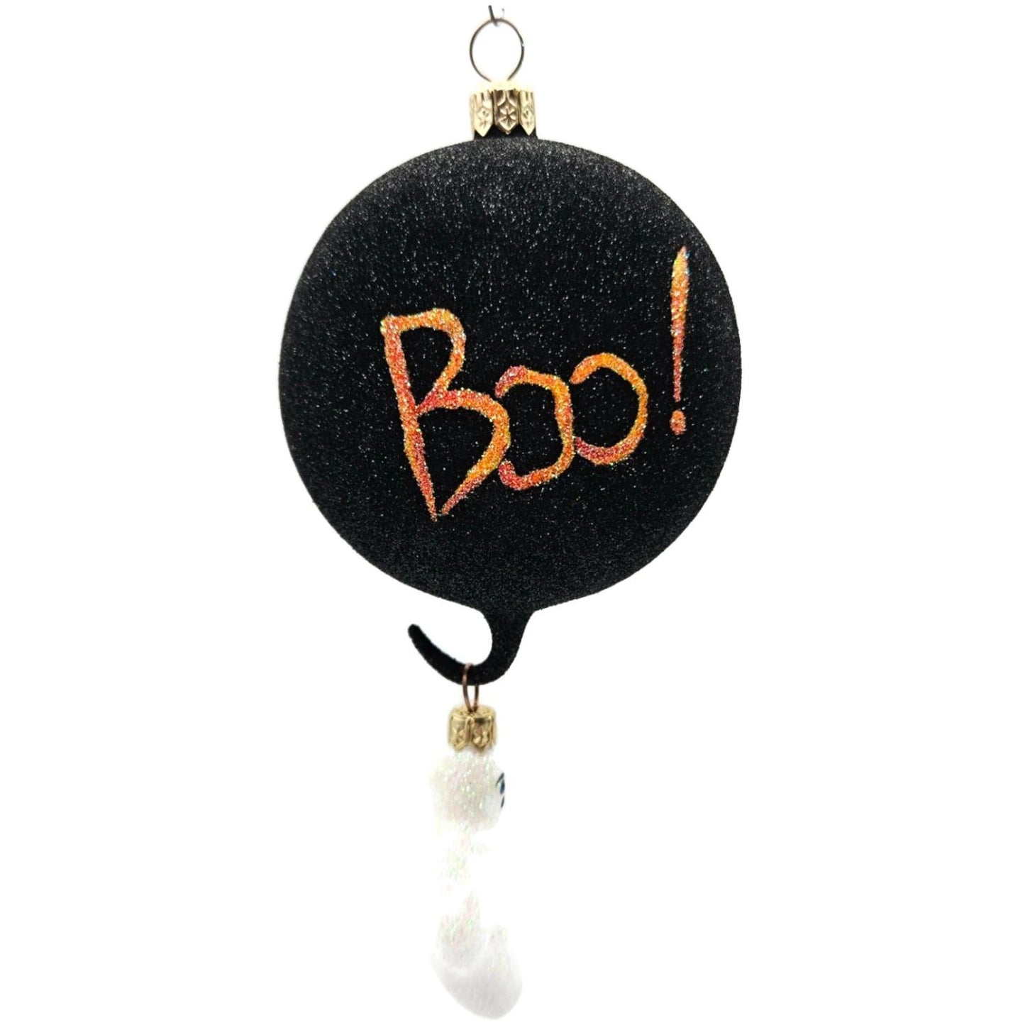 Patricia Breen Boo Medallion Black Pumpkin Ghost Halloween Christmas Ornament NM