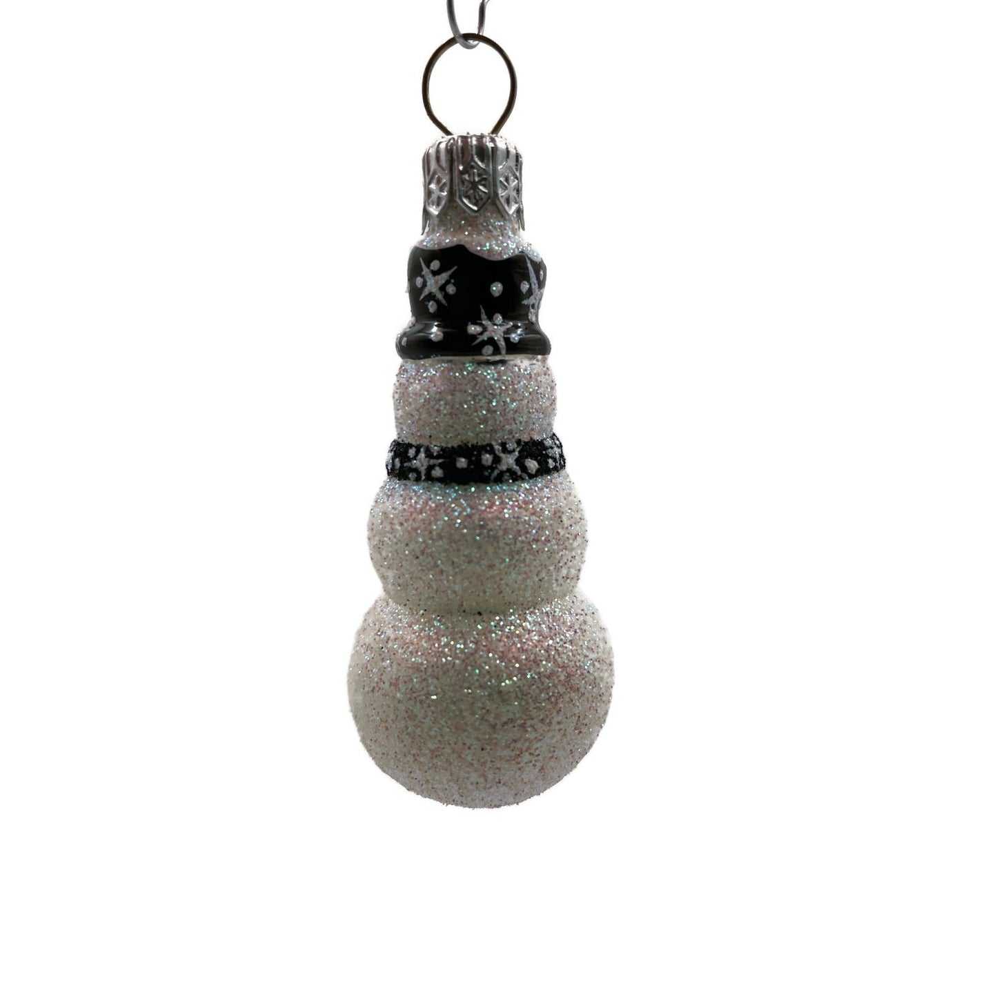 Patricia Breen The Littlest Snowman Snowflakes Glittered Christmas Ornament