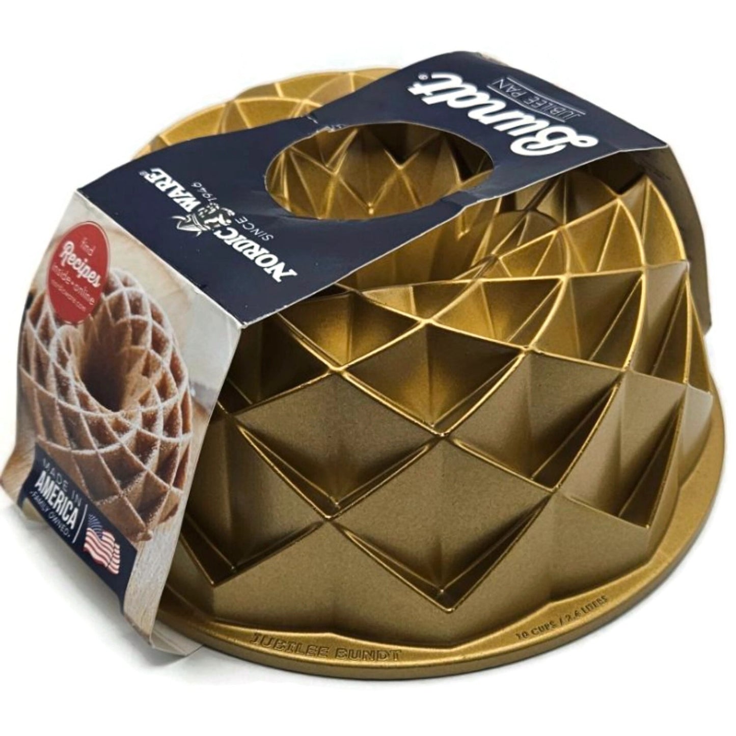 Bundt Jubilee Cake Pan Geometric Non Stick Heavy Cast Aluminum 10 Cup NordicWare