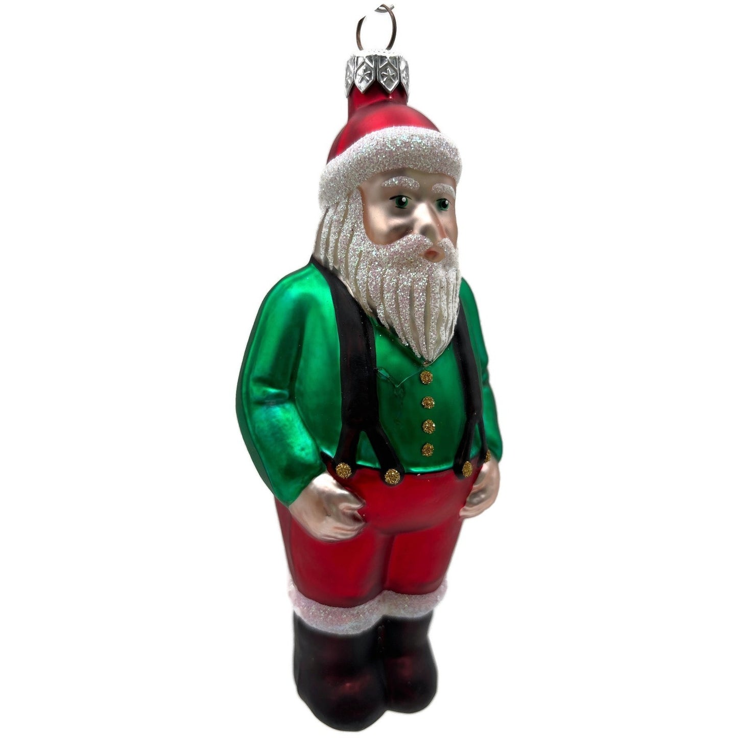 Patricia Breen Workshop Santa Green Shirt Red Pants Christmas Tree Ornament