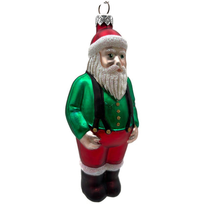 Patricia Breen Workshop Santa Green Shirt Red Pants Christmas Tree Ornament