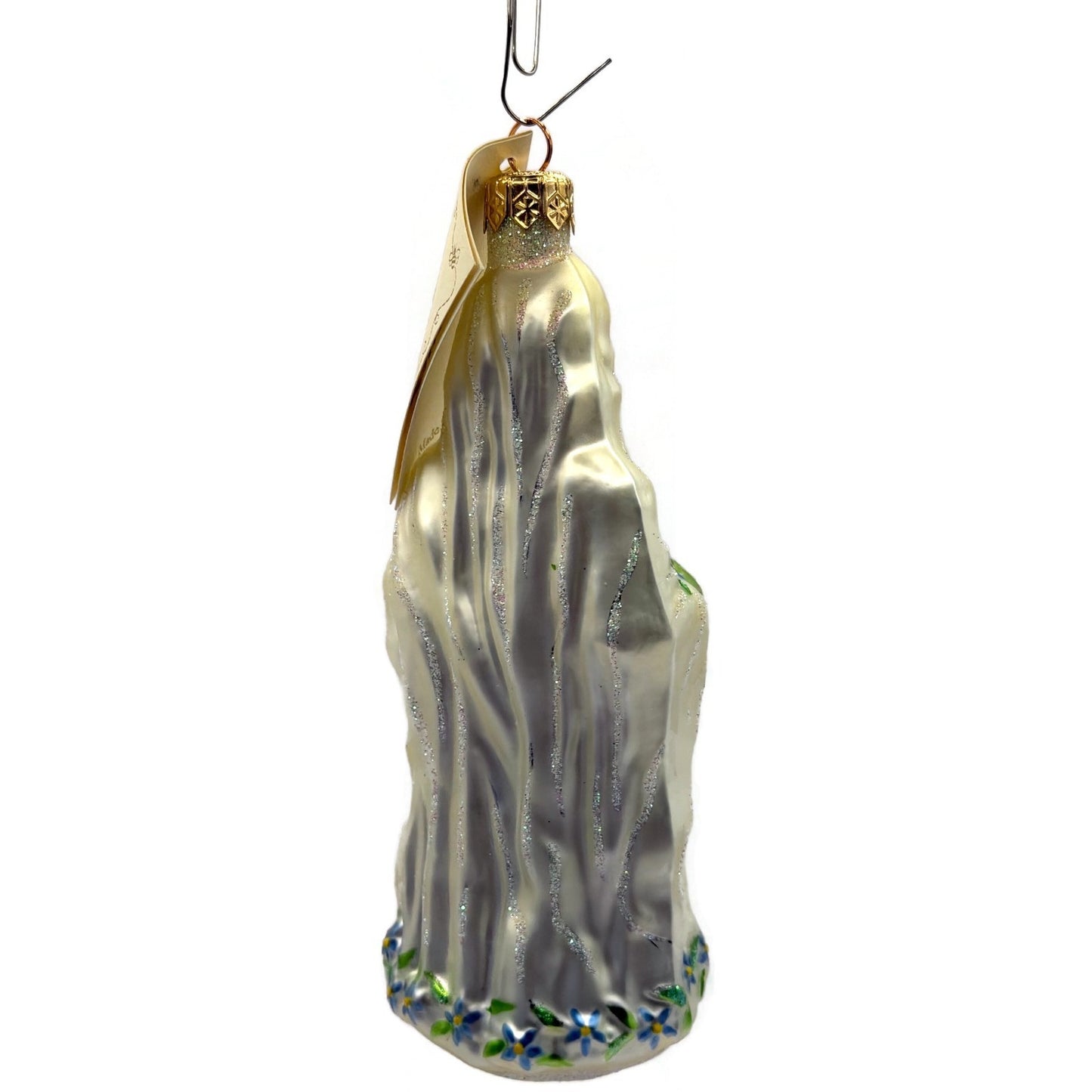 Patricia Breen Bountiful Madonna Flowers Pearl White Christmas Tree Ornament