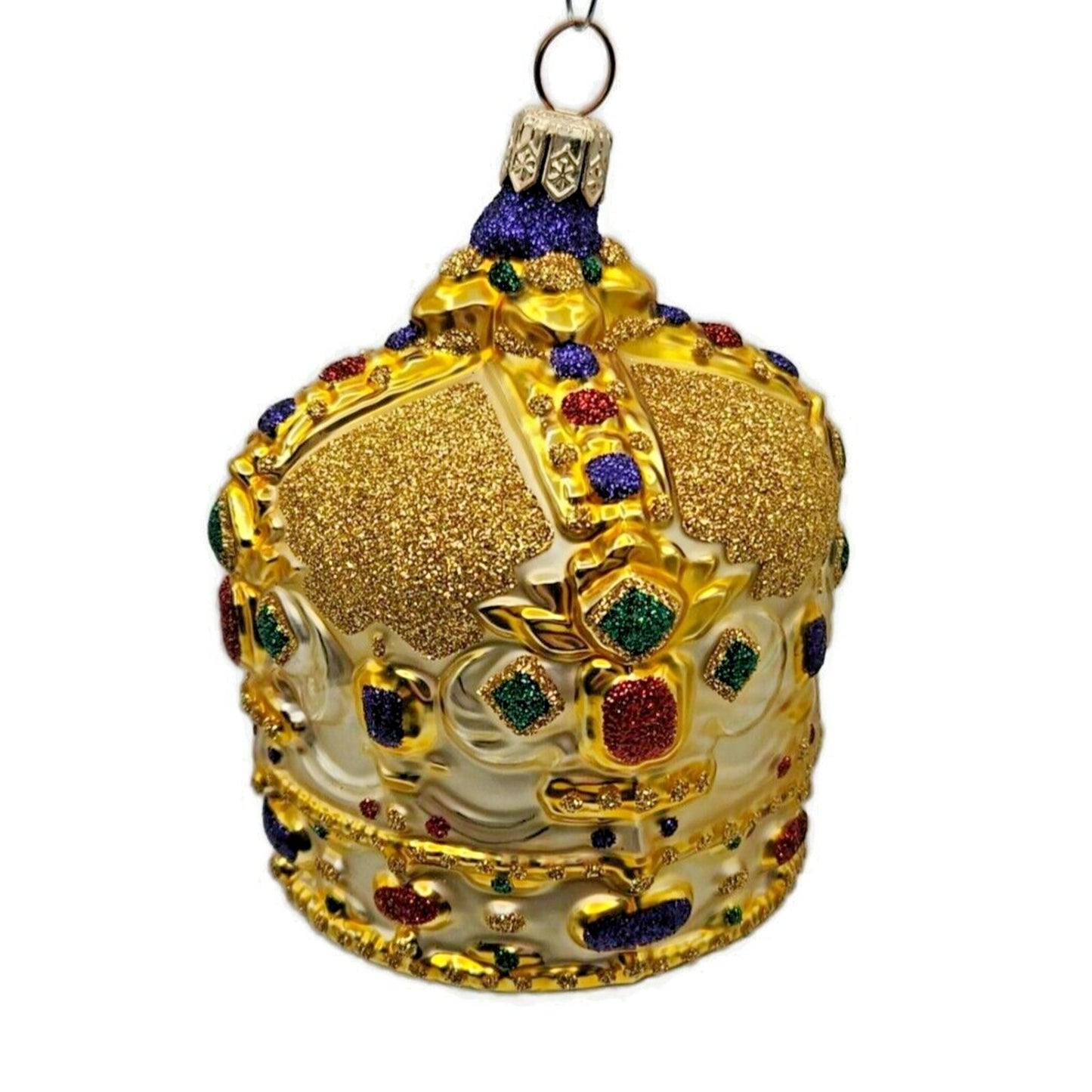 Patricia Breen Cracovian Crown Gold Glittered Christmas Holiday Tree Ornament