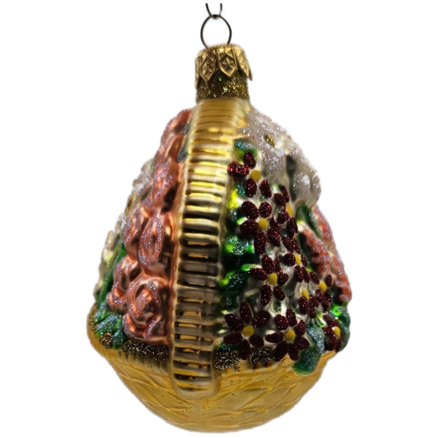 Patricia Breen Flowers For My Love Purple Tulip Basket Spring Christmas Ornament