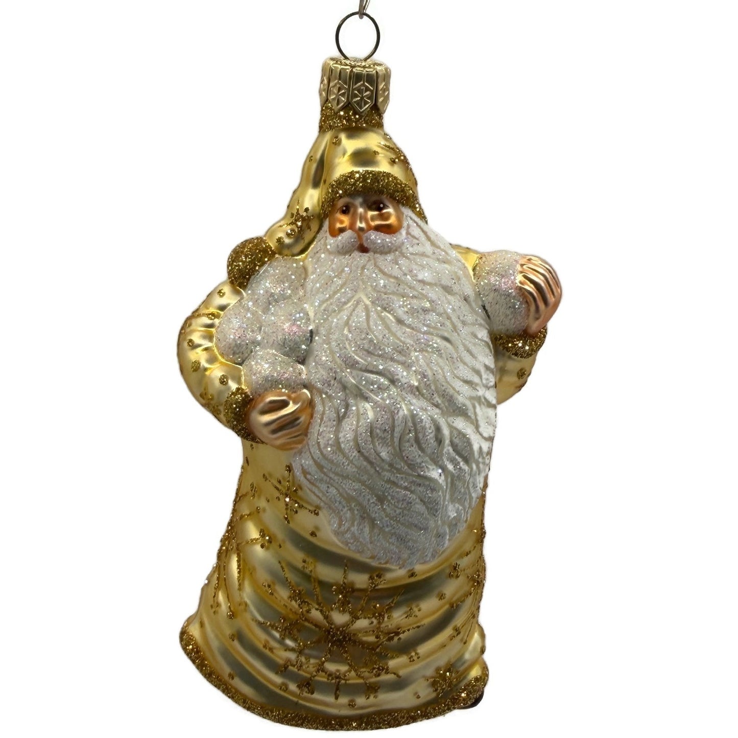 Patricia Breen Snowball Santa Claus Gold Snowflakes Christmas Tree Ornament 2256