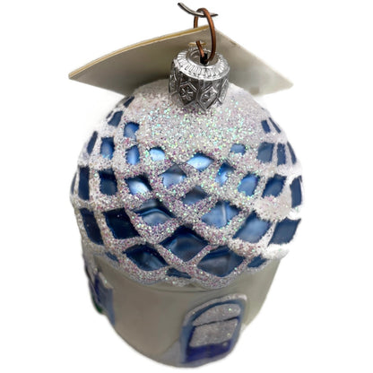Patricia Breen Winter Acorn House Matte White Snowman Christmas Tree Ornament