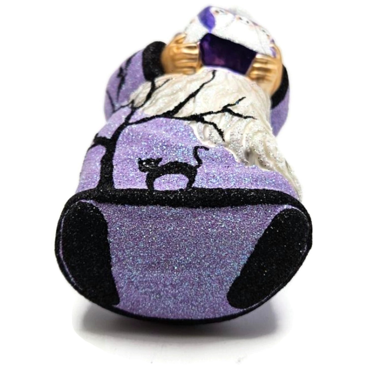 Patricia Breen Jack in the Box Santa Lavender With Ghost Halloween Ornament NM