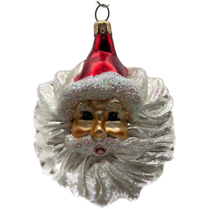 Christopher Radko Winter Wind Santa Beard Face Christmas Tree Ornament 96-121-0