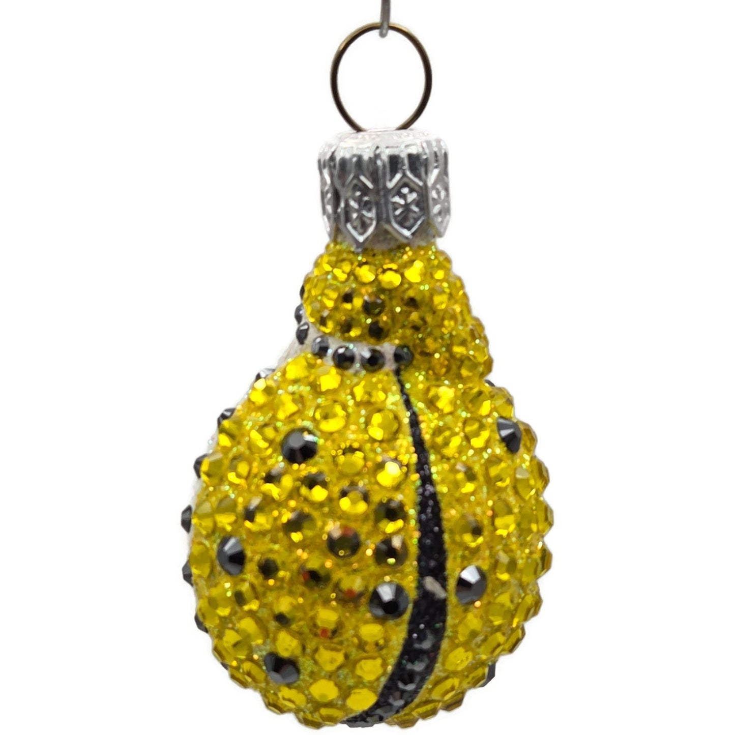 Patricia Breen Ladybug Noel Yellow Jeweled Polka Dots Spring Christmas Ornament