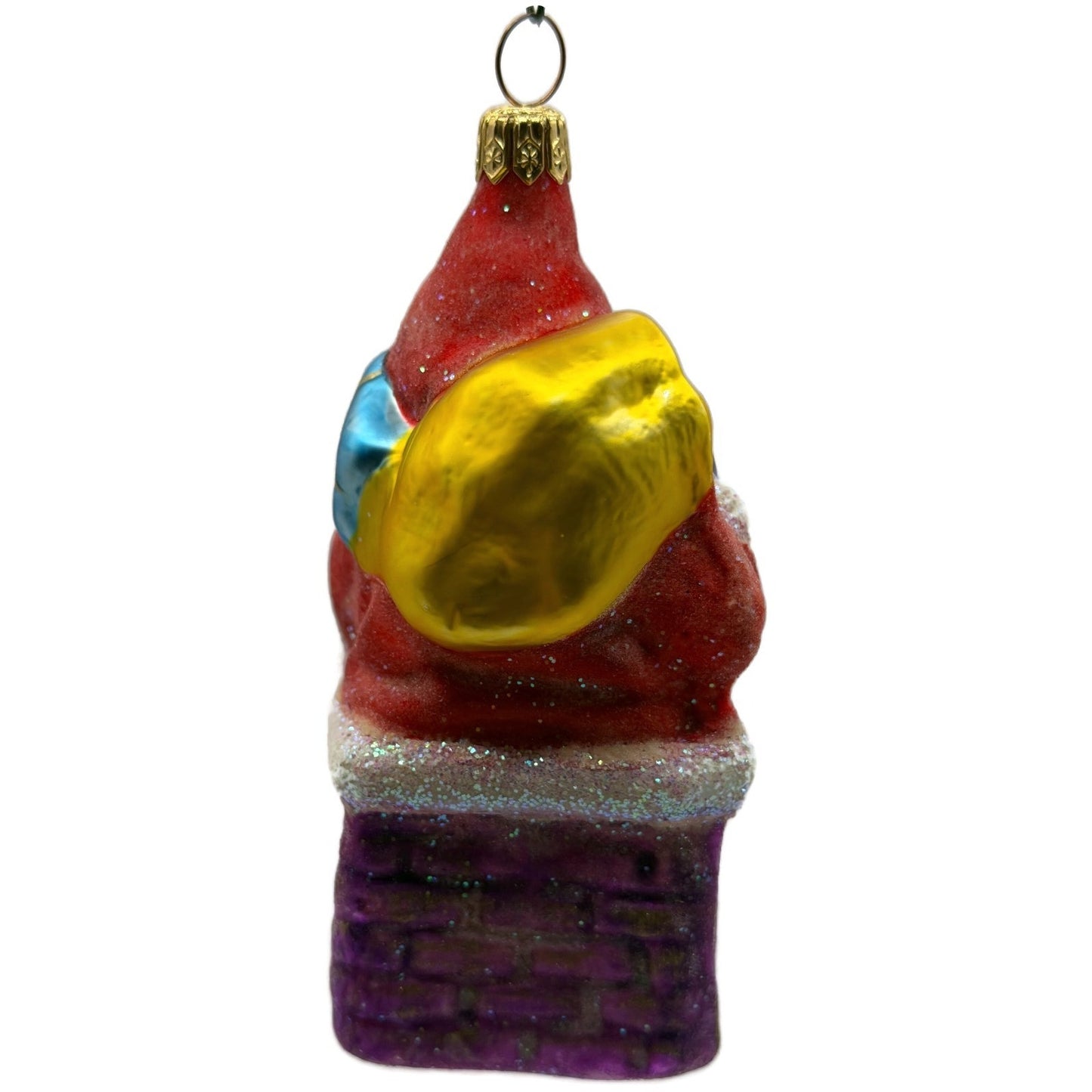 Christopher Radko Chimney Santa Claus Glass Christmas Tree Ornament 91-012-0