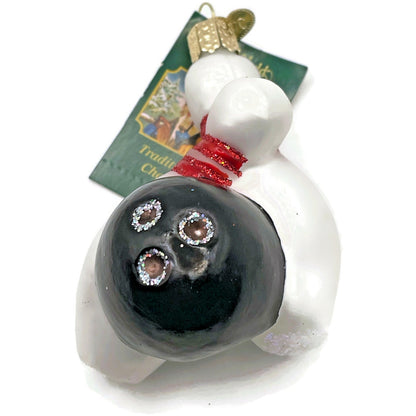 OWC Bowling Ball And Pins Ornament Blown Glass Old World Christmas Tree Decor