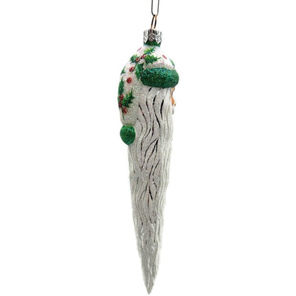 Patricia Breen Santa Icicle Holly Green Pearl Red berry Christmas Tree Ornament