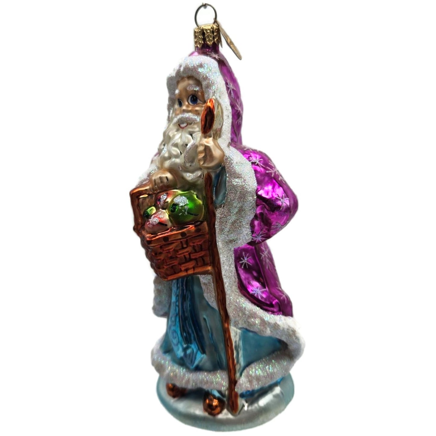 Christopher Radko St. Nick Longaberger Basket Christmas Tree Ornament 01-LON-04