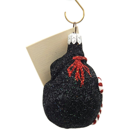 Patricia Breen Peppermint Sack Black Candy Canes Christmas Tree Ornament CATZ