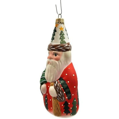 Vaillancourt Folk Art Starlight Santa Claus 1997 Snow Christmas Tree Ornament
