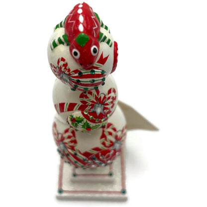 Patricia Breen Miniature Chameleon Finial Red White Jeweled Christmas Decoration