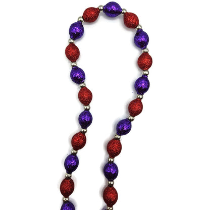 Patricia Breen Garland 2-Decorate Red Purple Beaded Christmas Halloween Ornament