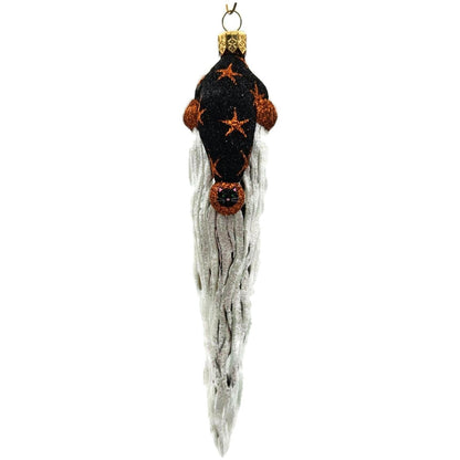 Patricia Breen Santa Icicle Halloween Black Orange Stars Christmas Tree Ornament