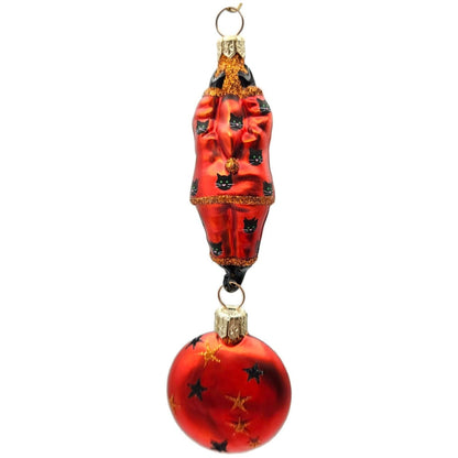 Patricia Breen Cirque de Nicoud Santa Medallion Kitty Faces Halloween Ornament