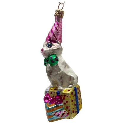 Christopher Radko Party Puss Cat Gifts Easter Christmas Tree Ornament 01-0403-0