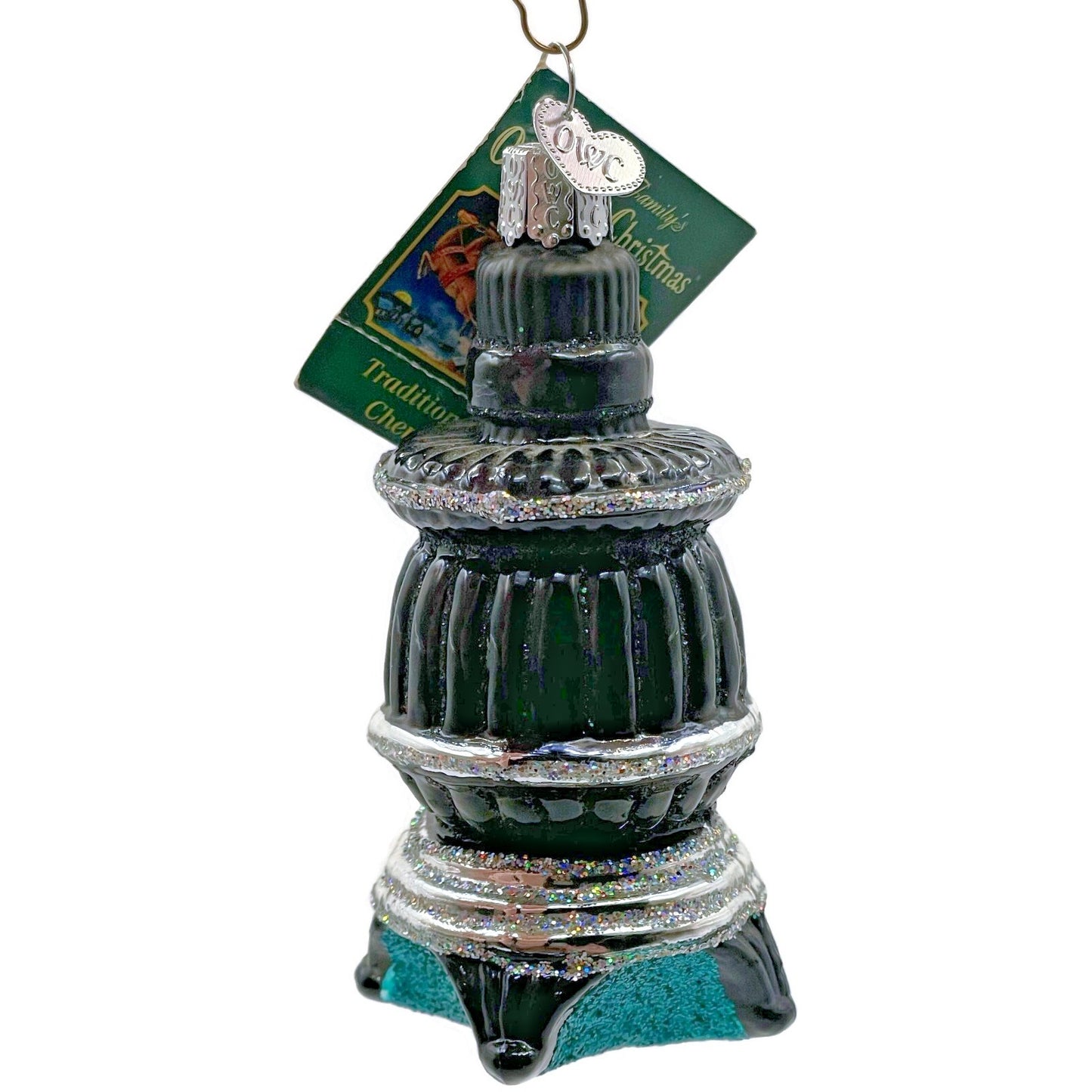 Potbelly Stove Black Americana Ornament OWC Old World Christmas Tree Decoration