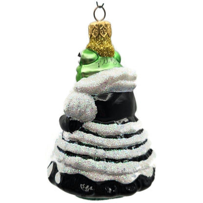 Patricia Breen Halloween Frog Queen Black White Glass Christmas Ornament 9715AUC