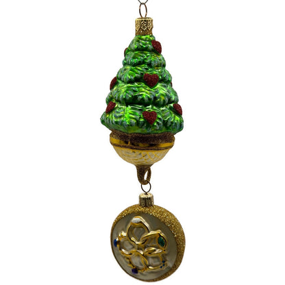 Patricia Breen Five Golden Rings Medallion 12 Days of Christmas Tree Ornament