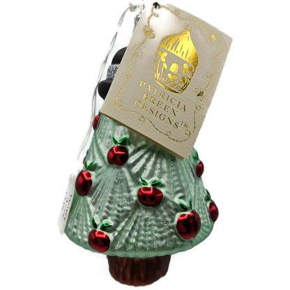 Patricia Breen Rene's Tree Black Band Glitter Apples Christmas Ornament 9837