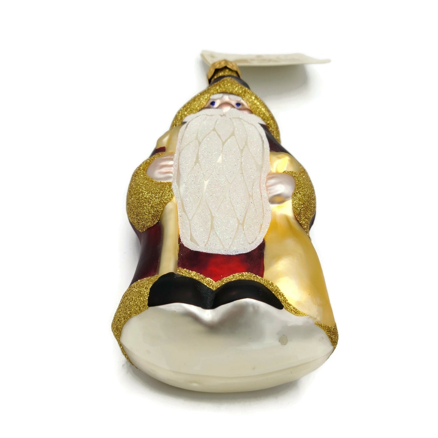 Patricia Breen Woodland Santa Bordeaux Red Christmas Tree Holiday Ornament