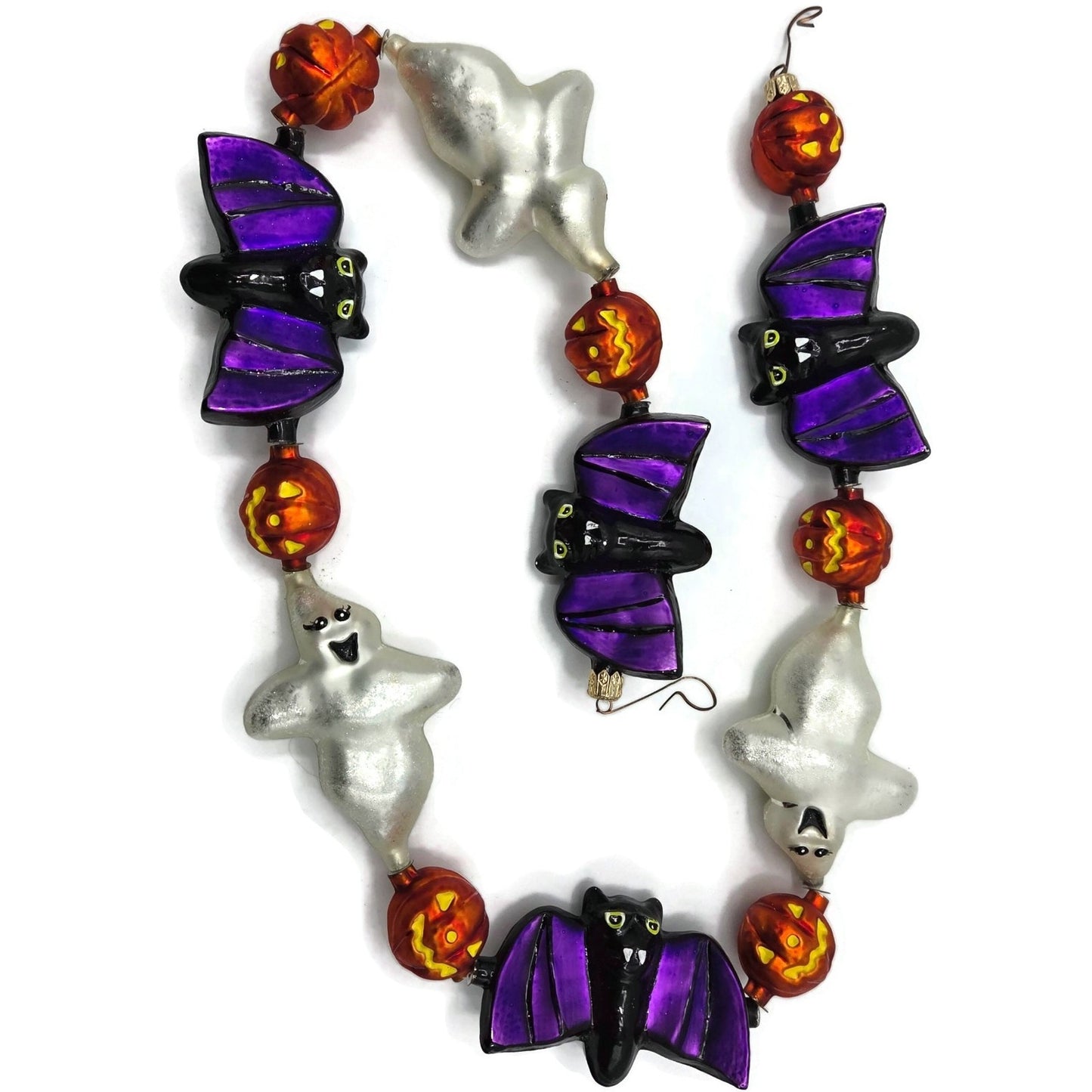 Christopher Radko Ghost Go Round Bat Pumpkin Purple Halloween Garland 98-450-0