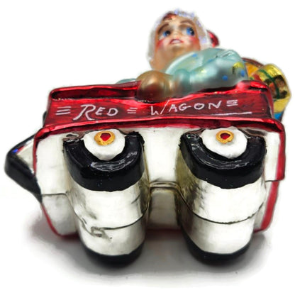Christopher Radko Red Wagon Rider Gifts Boy Christmas Tree Ornament 00-155-0