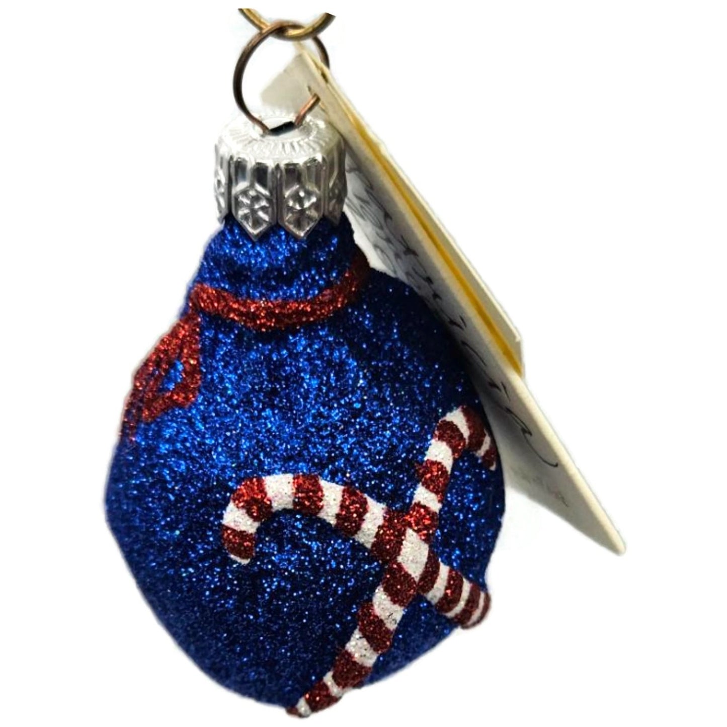 Patricia Breen Peppermint Sack Blue Candy Canes Christmas Tree Ornament HCB