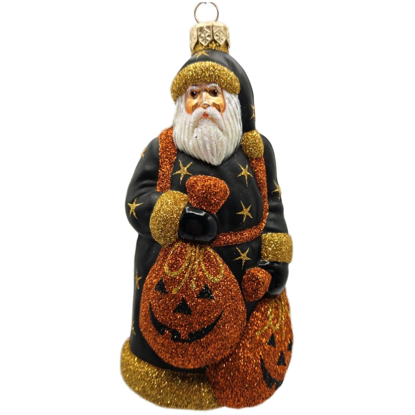 Patricia Breen Laden With Love Black Orange Stars Halloween Christmas Ornament