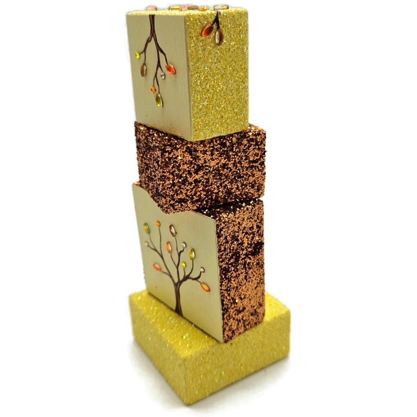 Patricia Breen Presenting Gold Fox Fall Leaves Free Standing Ornament Set