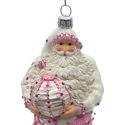 Patricia Breen Exquisite Santa Pink Flower Pagoda Spring Christmas Ornament CATZ