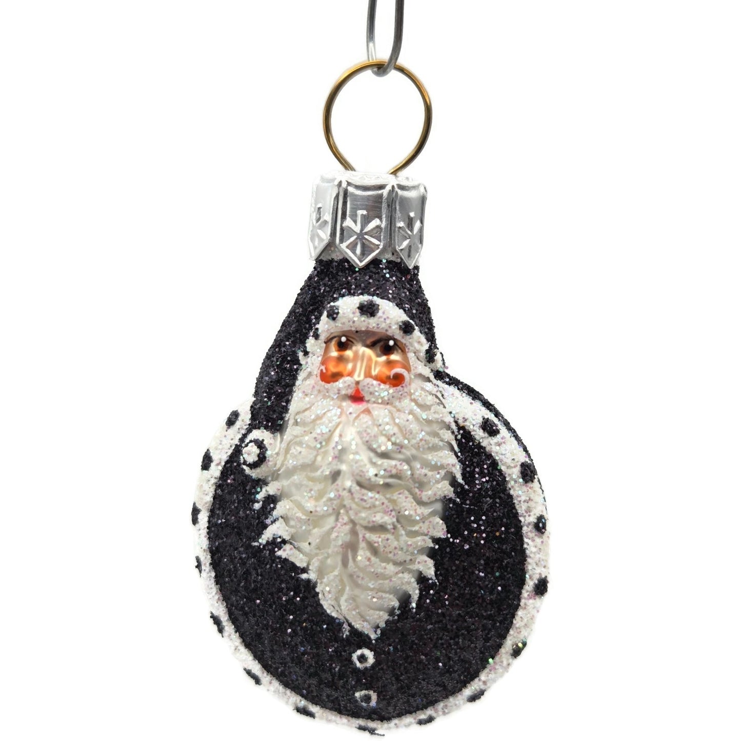 Patricia Breen Ladybug Noel Black Glittered Polka Dots Spring Christmas Ornament
